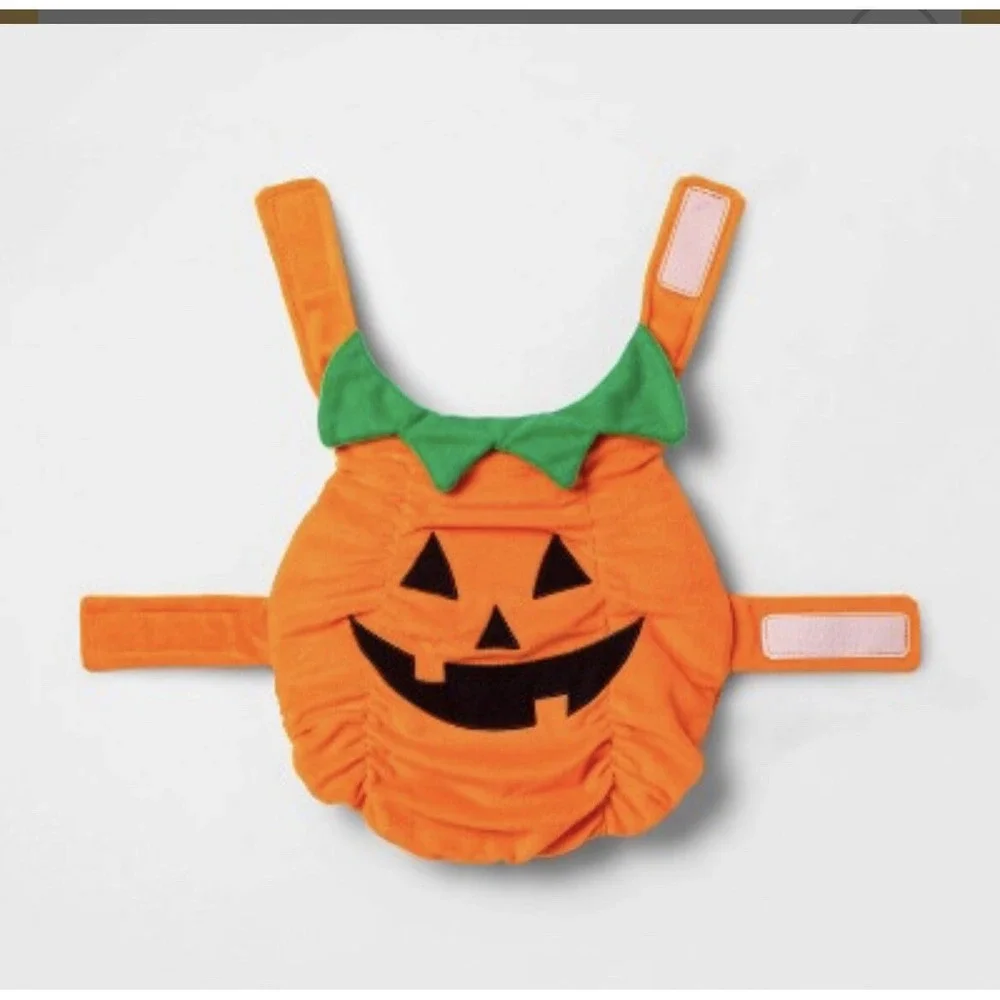 Pumpkin Pet Costume Vest Orange Medium Dog Cat Hyde & EEK! Boutique Halloween